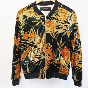 Zara velvet bomber jacket
